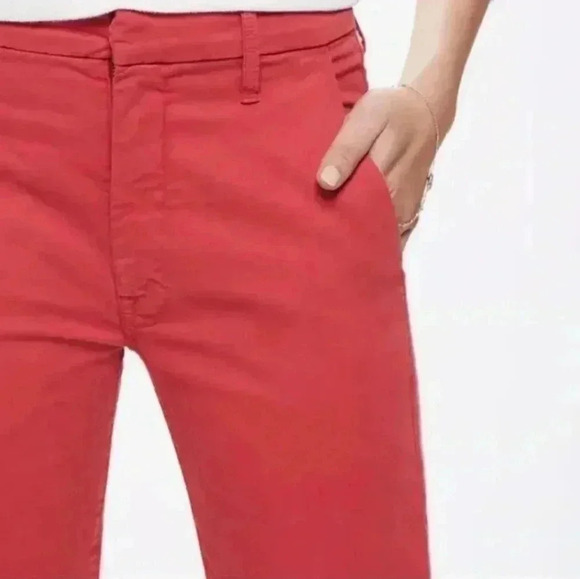 MOTHER The Tomcat Prep Jeans Poppy Red Killing Time - Picture 13 of 13